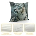 thumbnail image 4 of BCIIG Snow Leopard Graphic Decorative Cushion Cover for Home Couch Living Room Bed Sofa, Short Plush Pillow Case Home Furnishing 18x18in, 4 of 5