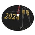 thumbnail image 3 of Kll 36" Christmas Tree Skirt Happy New Year 2024 Xmas Tree Skirts Mat For New Year Xmas Holiday Party Indoor Outdoor Home Decoration, 3 of 9