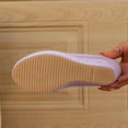 thumbnail image 6 of Crunowin Women's Wedge Heel Sandals, One Button Round Toe Waterproof Sole Spring Style Sandals Purple, 6 of 9
