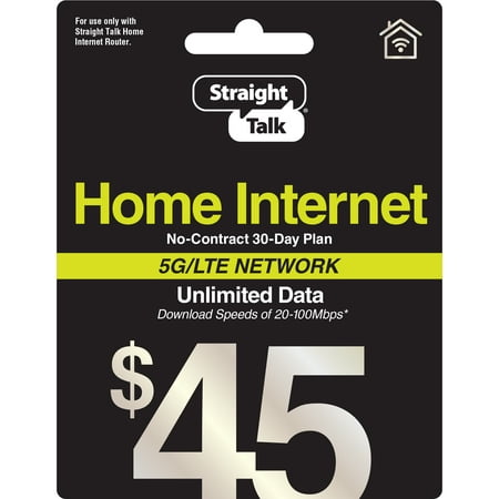 Straight Talk $45 Home Internet Unlimited Data No-Contract 30-Day Plan e-PIN Top Up (Email Delivery)