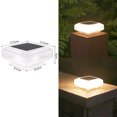 thumbnail image 2 of Solar Post Lights, Solar Cap Light with 2 Light Modes, Transparent Lampshade, Manual Switch, IP65Waterproof Square Column Lamp For Patio, Garden, 2 of 7