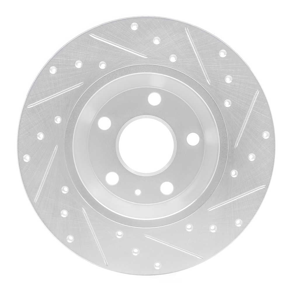 Dynamic Friction Company 631-73053L DFC Brake Rotor - Drilled And Slotted - Silver