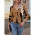 thumbnail image 2 of European and American Abstract Art Printed Shirt Women'S Long Sleeved Shirt Women'S Clothing Khaki S, 2 of 6