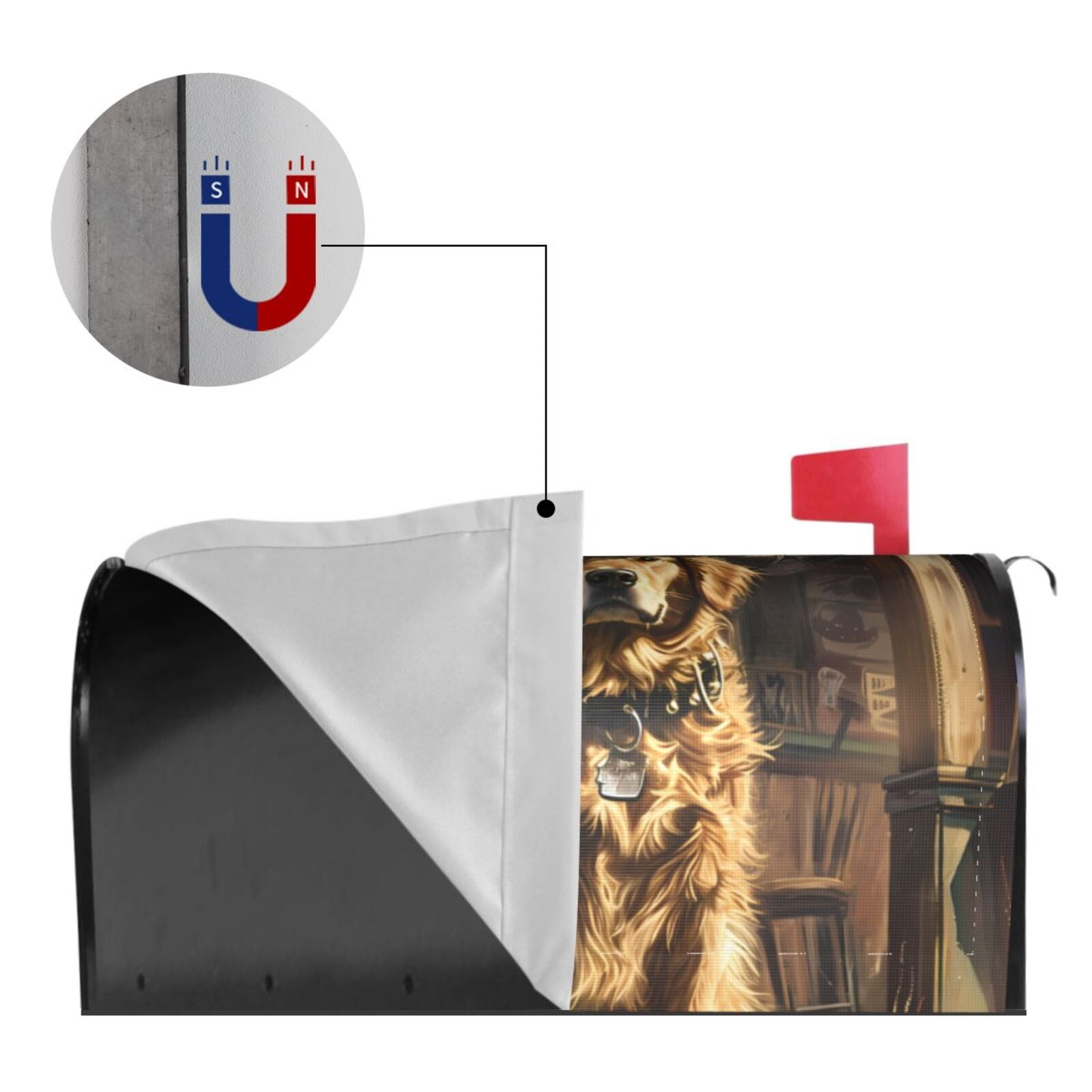 Kdxio Magnetic Mailbox Cover 21x18 in Mailbox Cover Outdoor Decoration Holiday Mailbox Covers for Home Garden Yard-21x18 in