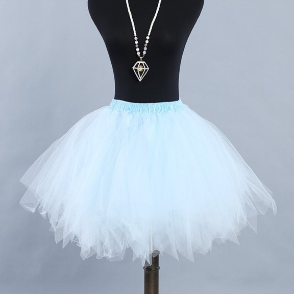 Skirts for Women Skirt Soft Tutu Skirt Toddler Party Carnival Mesh Tutu Skirt Girls Long Formal Dress for Occasions Light Blue S