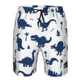 thumbnail image 4 of Naloa Cute Cartoon Dinosaurs Men's Beach Shorts, Surfing shorts, Swim trunks, Quick Dry Swim Trunks for Surfing Beach Fun - Medium, 4 of 9
