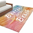 thumbnail image 2 of Summer Washable Area Rugs 3'x5', Life Is Better At The Beach Yellow Starfish Plant Low Pile Throw Living Room Rug Non-Slip Sturdy Edge Binding Carpet for Indoor Entryway Bedside Kitchen, 2 of 9