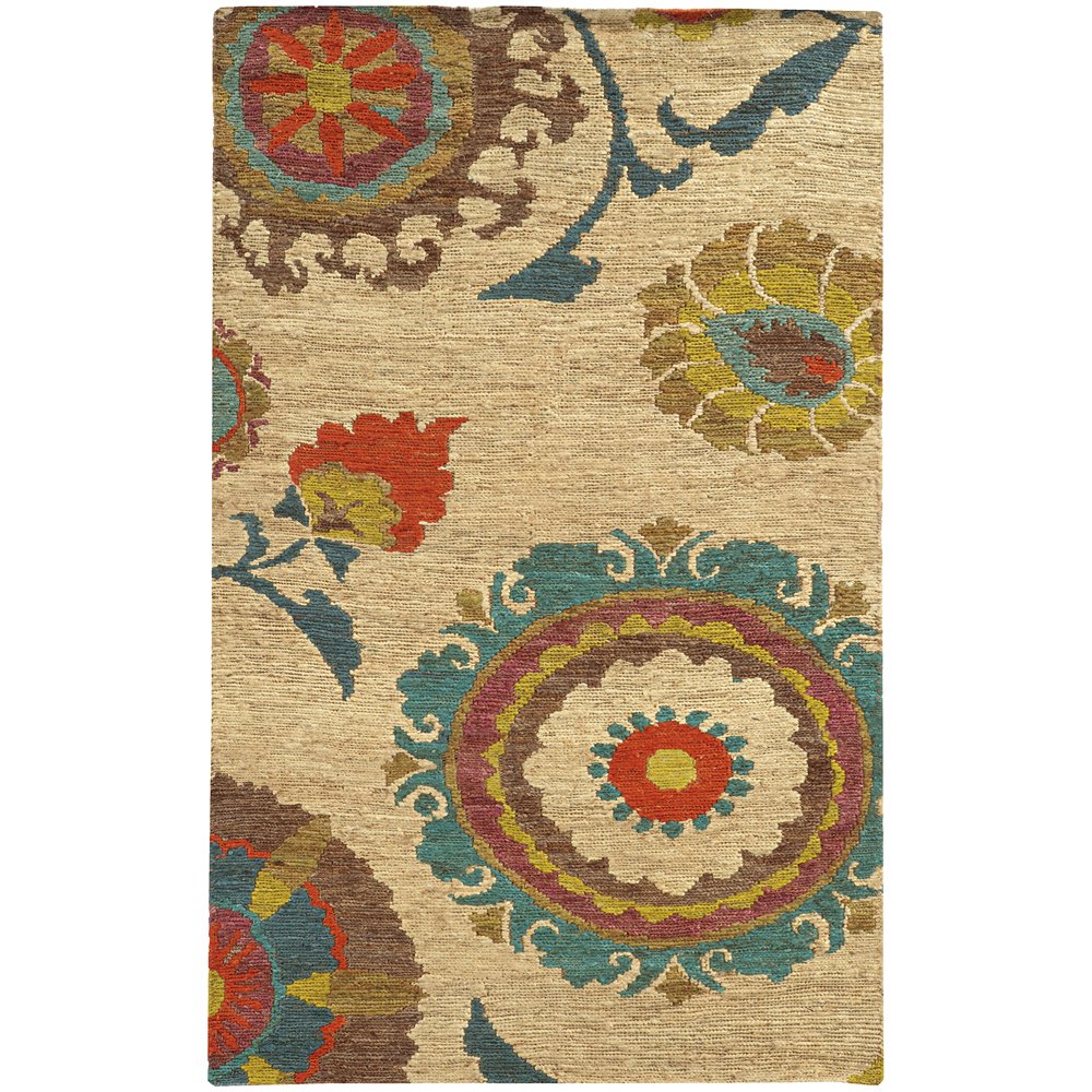 Tommy Bahama Valencia Area Rugs 57710 Contemporary Beige Circles