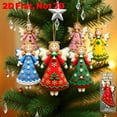 thumbnail image 6 of 16 Pcs Colorful Wooden Angel Ornament,Christmas Decorations Indoor Holiday Tree Decorations with Wings, Hanging Pendants for Home Decor, 6 of 8