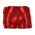 thumbnail image 5 of hotojiny Women's Sequin Shorts Trendy Slim Mid-Rise Sparkly Mini Shorts Casual Strap Party Hot Pants Booty Shorts, 5 of 6