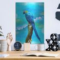 thumbnail image 6 of Luxe Metal Art 'Blue Parrot' by Ata Alishahi, Metal Wall Art, 12"x16", 6 of 9