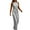 Silver, variant on Danhjin Sexy Jumpsuits for Women Elegant Clubwear Deep Cerw Neck Wide Leg Pants Long Sleeve Rompers Sparkly Jumpsuits with Belt on