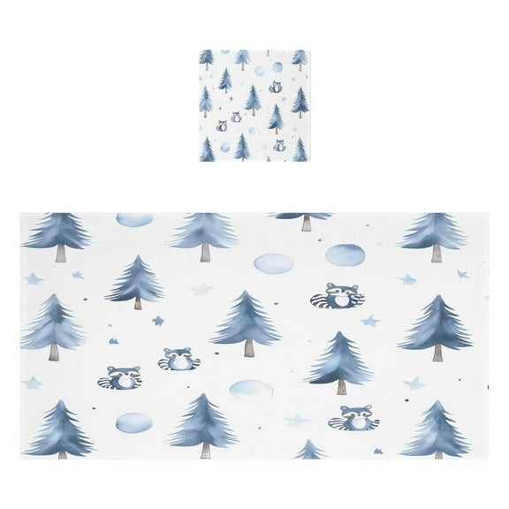 Winter 2 Piece Cotton Bath and Face Towel Set Soft and Absorbent, for Beach Pool Bathroom