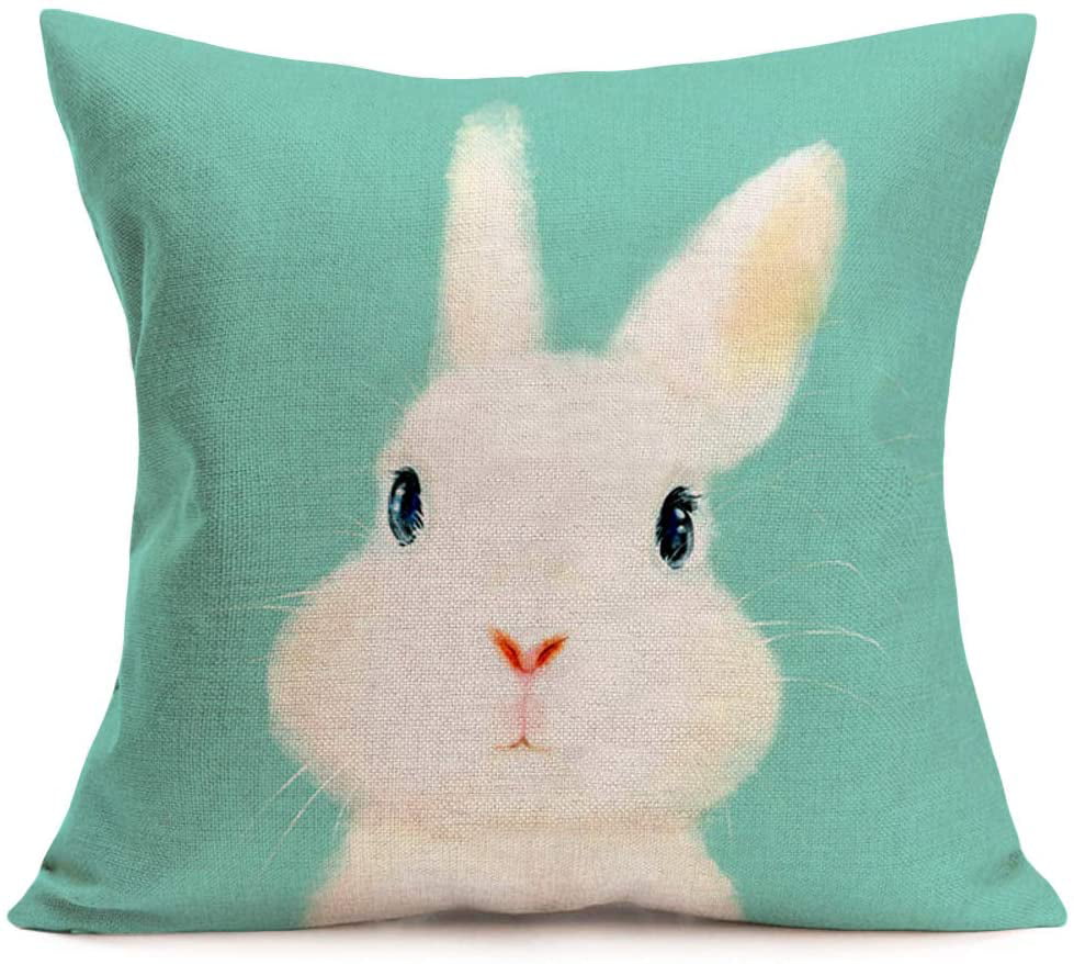 Linen Cotton Lovely Animals Throw Pillow Case Cover With Cushion Home Sofa 