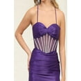 thumbnail image 5 of May Queen MQ2088 Juniors Womens Sheer Beaded Embellished Long Gala Gown, 5 of 6