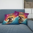 thumbnail image 2 of Retro Surfing Weimaraner in Cool Sunglasses Hello Summer Waves Pillow Cushion Double Sided Weim Gray Ghost Dog Lover Throw Pillow - 10001, 2 of 4