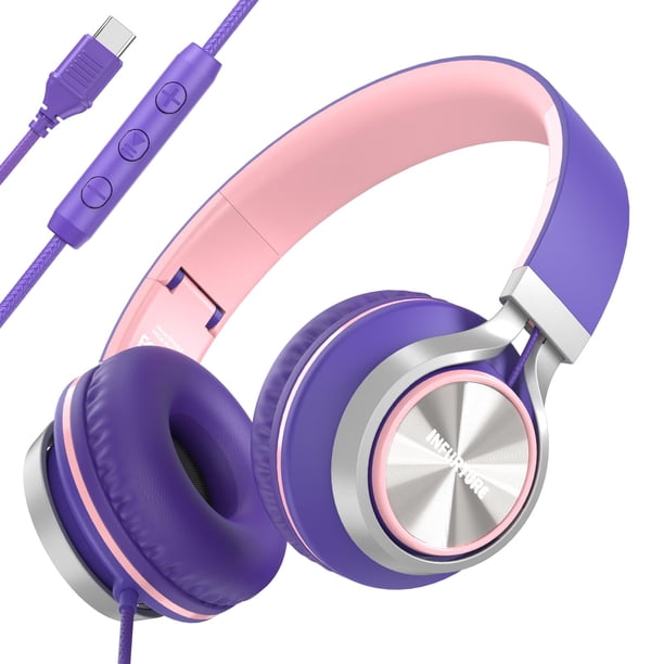 Auriculares INFURTURE USB C cableados con micrófono y control de volumen