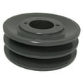 thumbnail image 2 of Double Groove 4.95" Cast Iron Electric Motor" H" Pulley/Sheave, Bushing Included, for 5/8" Top Width B/5L/BK/5LK Section V Belt, 2 Groove Pulley (3/4" Shaft / 0.75" Bore, 2BK52H), 2 of 3