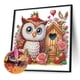 thumbnail image 5 of Pintura de diamante 5D DIY Kit de taladro parcial con forma especial Casa de búho rosa 30x30cm, 5 of 9