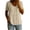 Beige, variant on Cotton Linen Shirts for Women Empire Waist Button Down Blouses V Neck Peplum Tops Casual Short Sleeve Lightweight T-Shirt Black XXL