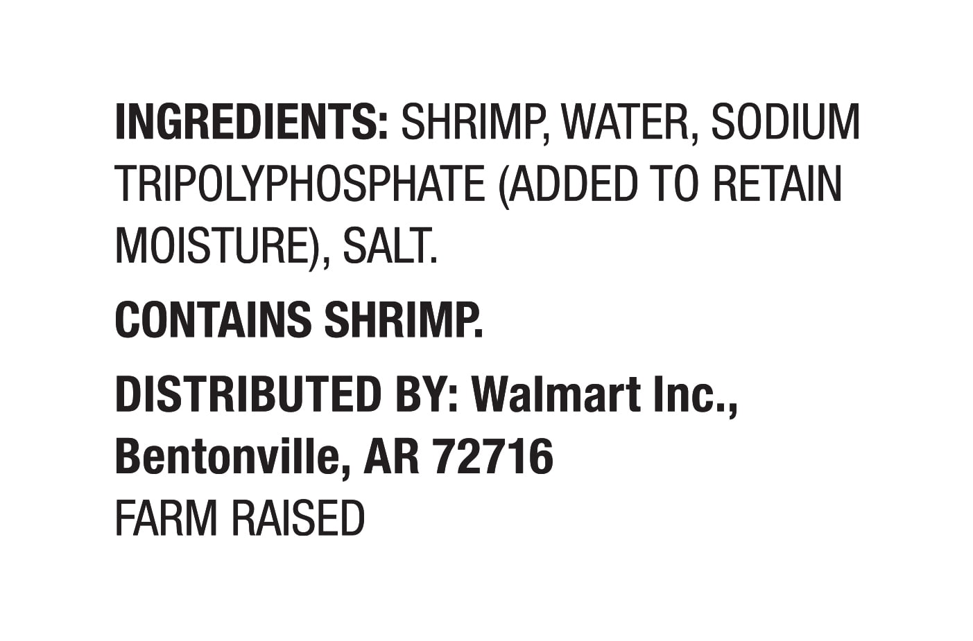 Great Value Frozen Raw Large Peeled and Deveined, Tail-off Shrimp Value Bag, 2 lb (31-40 Count per lb)