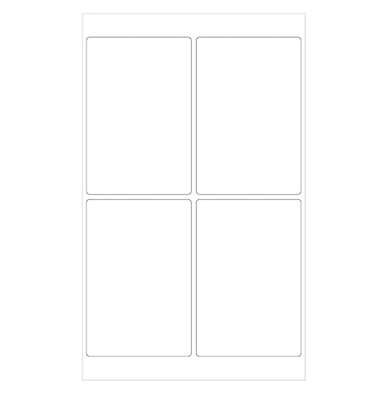 4' x 6' White Shipping Address Labels, for Laser & Inkjet Printers, Permanent Adhesive, 8 1/2' x 11' Sheet, 4 Labels Per Sheet, 100 Sheets