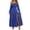 Blue, variant on Women's Off The Shoulder Maxi Dresses Long Sleeve Tiered Ruffle Flowy Dresses Loose Bohemian Vacation Dresses