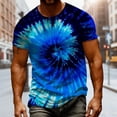 thumbnail image 4 of JAJAHO Men's Short Sleeve T Shirt Tie Dye Crew Neck Comfortable Breathable Graphic Tee Casual Daily Wear Summer Outfits Trendy Tops, 4 of 8