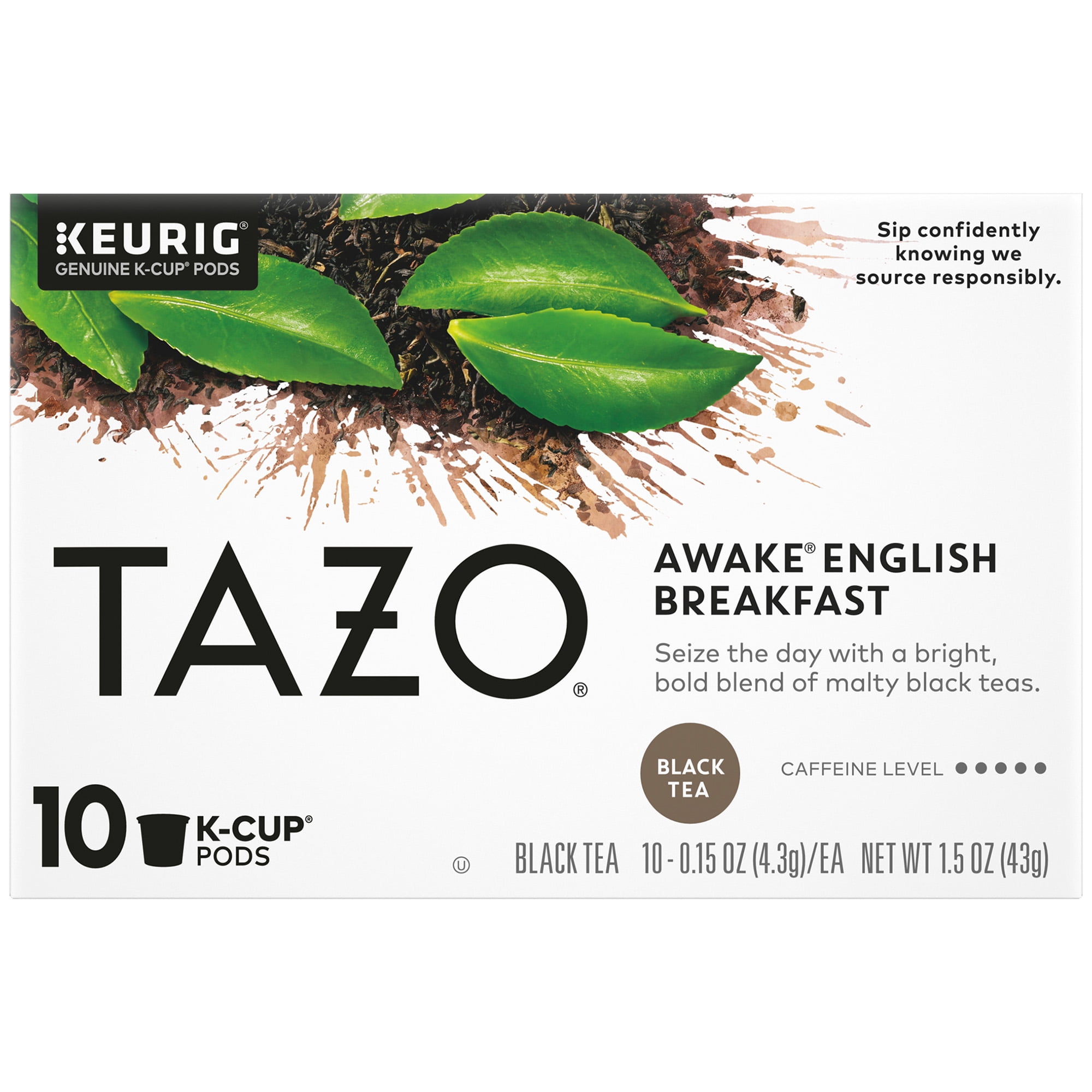 TAZO KCup® Pods Black Tea, Caffeinated, Tea Bags 10 Ct