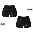 thumbnail image 5 of Fotbe Color Musical Notes Seamless Shorts, Womens Workout Shorts High Waist Stretch Booty Short for Gym/Yoga/Running/Biking-XX-Large, 5 of 9
