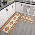 thumbnail image 2 of Colorful Geometric Striped Pattern Kitchen Rugs Sets Of 2,Anti Fatigue Kitchen Mat Rugs Non Slip Washable,Decorative Kitchen Floor Mats for Kitchen,Sink,Laundry,17"x30"+17"x47", 2 of 7