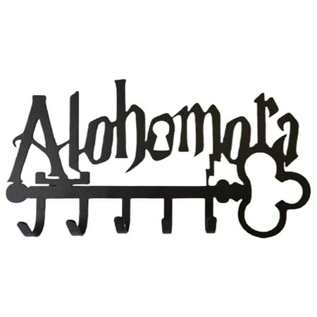 

Halloween Metal Key Holder wih 5 Hooks Iron Art Wall Mount Adhesive Black Hanger