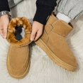 thumbnail image 6 of Men's Slip-On Fleece Lined Short Winter Snow Boots, Adult Male Round Toe Suede Upper Footwear with Thick Platform Outsole for Cold Season Daily Wear, 6 of 7