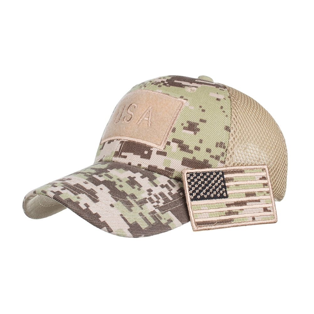 Details about   Mens Baseball Cap USA Army American Flag Tactical Trucker Hats Mesh Hat Visor· 
