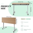 thumbnail image 4 of 2PCS Folding Conference Table with Wheels 47.2"L X15.7"W X29.5"H Maple Mobile Narrow Training Tables for Office, 4 of 9