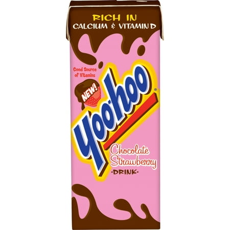 Yoo-hoo Chocolate Strawberry Drink, 6.5 fl oz, 10 Count (Pack of