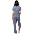 thumbnail image 3 of Fruit of the Loom Women's Soft & Breathable V-Neck Short Sleeve Top & Pajama Pant Set, Sizes S-4X, 3 of 10