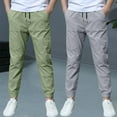 thumbnail image 3 of 2 Pack Girls Baggy Pants on Clearance Kids Boys Linen Pants Summer Casual Pants Drawstring Jogger Trousers Lightweight Athletic Pant School Uniform Pants New Gray 5 Years, 3 of 9
