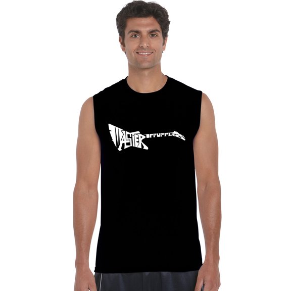LA Pop Art Men's Word Art Sleeveless T-shirt - Master of Puppets