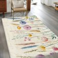 thumbnail image 4 of 2.7x5 Area Rugs, Leaf Wildflower Non-Skid Rubber Backing Large Rectangle Rugs - Living Room Bedroom Home Office, Vintage Country Plant Floral Leaves Indoor Floor Mat Carpets Washable Rug, 4 of 9