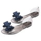 thumbnail image 3 of Zapatos planos de gelatina Sandalias de boca de pescado de moda Sandalias de bowknot Zapatos de playa creativos de verano para mujeres (azul oscuro 38 yardas 7US, 4.5UK, 38EU, 9.432 pulgadas), 3 of 4