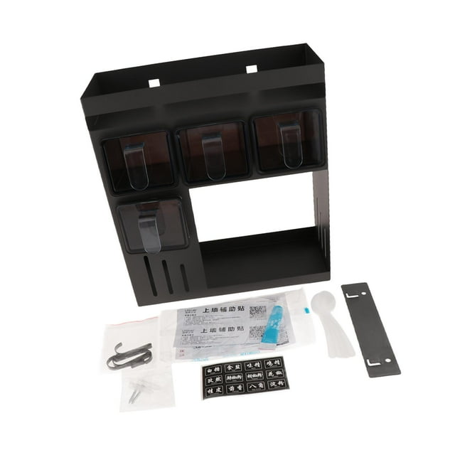 Organizador de cocina, estante para condimentos, organizador de especias para armario 4 cucharas
