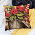 thumbnail image 2 of SHANXI Throw Pillow Covers Farm American Flag Garden Red Red Geranium Flowers 22x22in, 2 of 5