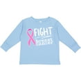 thumbnail image 3 of Inktastic Fight Breast Cancer Pink Ribbon Boys or Girls Long Sleeve Toddler T-Shirt, 3 of 5