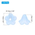 thumbnail image 2 of Uxcell 100 Pcs Acrylic Frosted Flower Beads Trumpet Flower Beads, Blue, 2 of 6