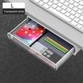 thumbnail image 2 of Clearance! Desk Drawer Attachment Pencil Organizer Desk Hidden Desk Organizer Under Desk Organizer Adhesive Pen Holder Desk Accessories Workspace Organizers Drawer Tray Storage Desktop One Size Black, 2 of 9