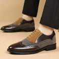 thumbnail image 2 of Wensltd Mens Shoes Black Soft Solid Color Simple Comfortable Work Dress Shoes Men, 2 of 2