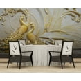 thumbnail image 3 of 3D Wallpaper Golden Peacock SKU# WAL0218, 3 of 8