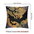 thumbnail image 4 of Acheng Halloween Pillow Covers Halloween Night Moon and Tree Art Print with Black Animal Bat Decorative Throw Pillow Covers Square Pillowcase Outdoor Cushion Cover  24x24in, 4 of 7