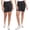 Black/Black Ribbed, variant on Danskin Biker Shorts Women Workout Shorts Yoga and Dance, Black/Black, Small